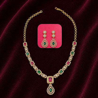 MARAGATHAMAANIKAM NECKLACE SET