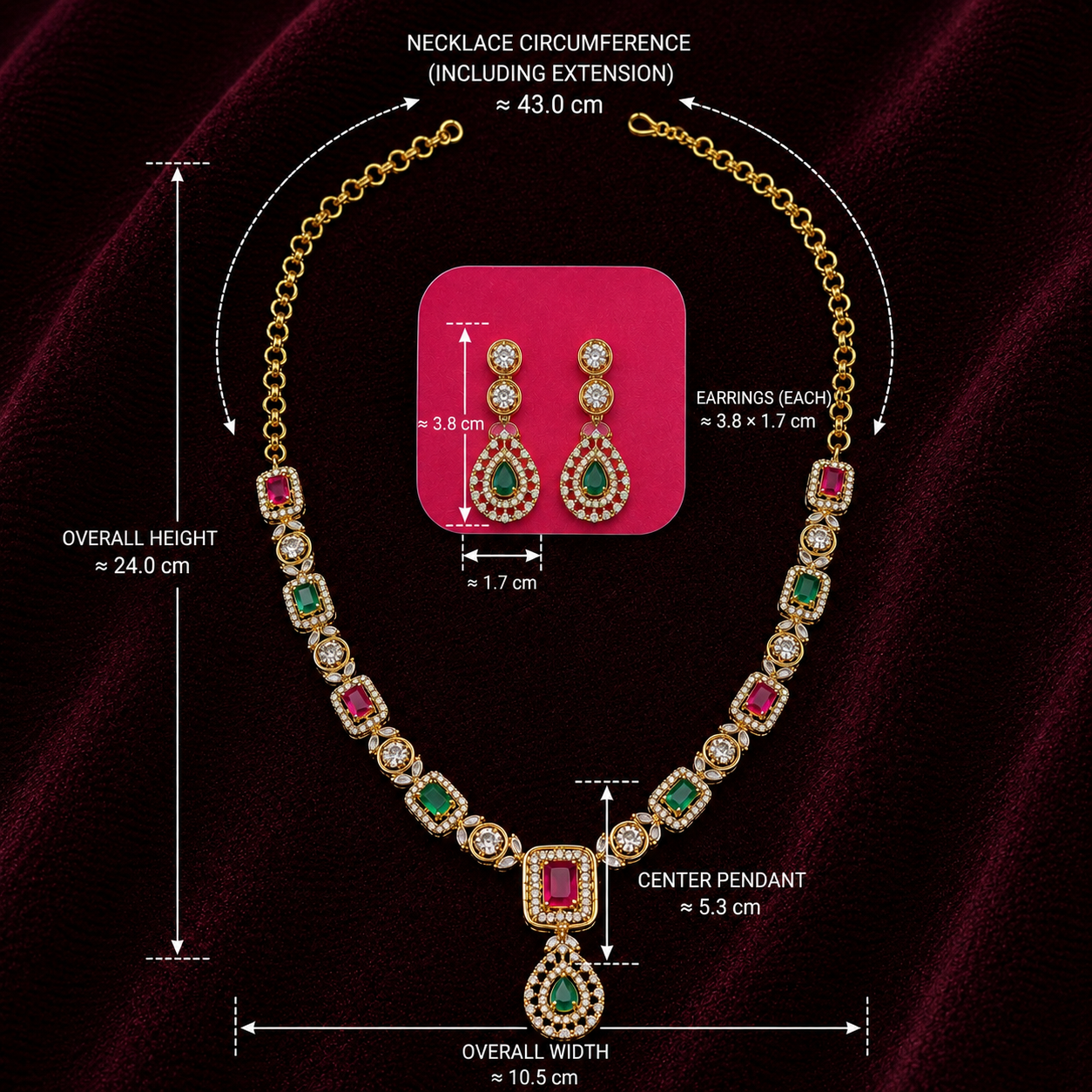 MARAGATHAMAANIKAM NECKLACE SET