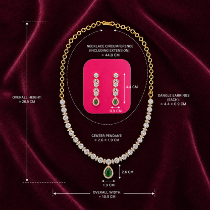AATHIRAI EMERALD NECKLACE SET