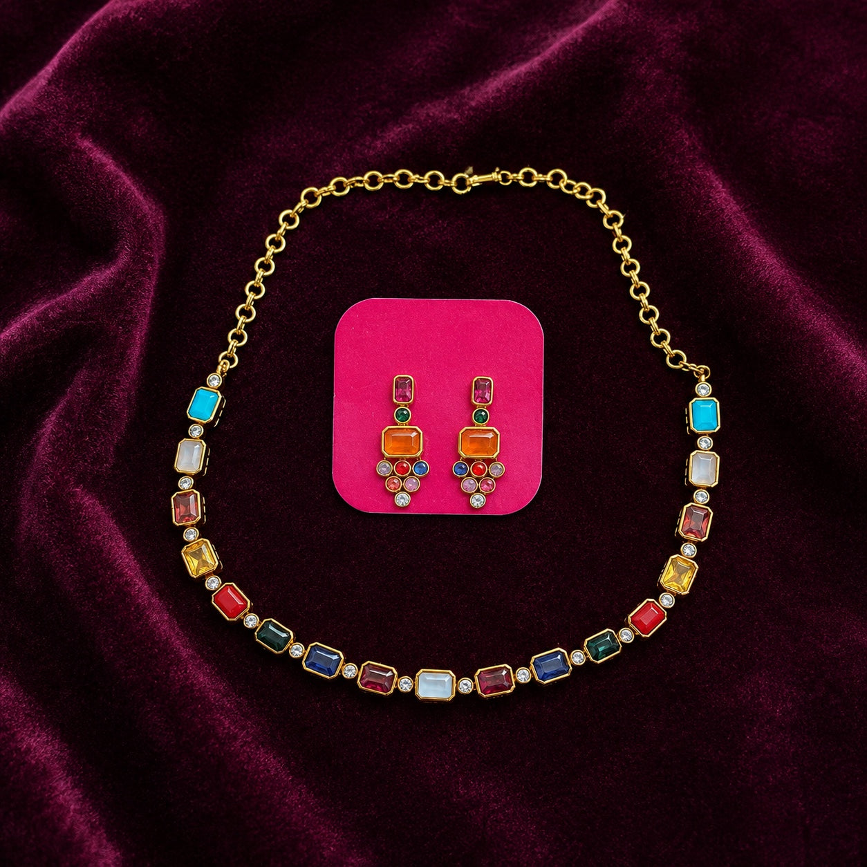 NAVAMANI NECKLACE SET